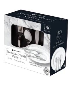 Member's Mark Premium Silver-Look Cutlery Combo (180 ct.)