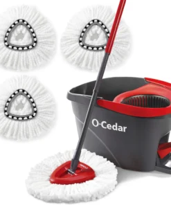 O-Cedar Easy Wring Spin Mop & Bucket System with 3 Extra Refills