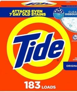 Tide Original Powder Detergent. Clean Dissolve. 183 Loads.