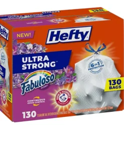 Hefty Ultra Strong Kitchen Drawstring Trash Bags. Fabuloso Scent (13 gal. 130 ct.)