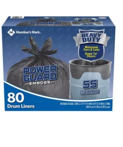 Member's Mark Simple Tie Heavy Duty Black Trash Bags (55 gal. 80 ct.)