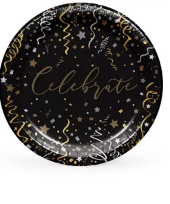 Artstyle Silver & Gold Celebration Dinner Paper Plates. 10 (85 ct.)