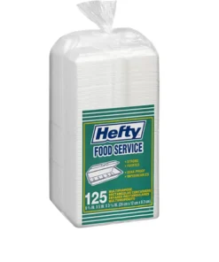 Hefty Food Service Containers Rectangle 9 3/4 x 5 x 3 1/4 (125 ct.)