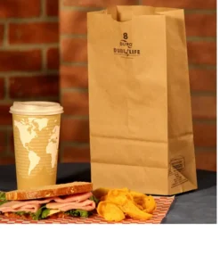 Duro Brown Paper Bag. 8# Kraft Bags (500 ct.)