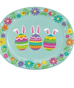 Member's Mark Easter Fun Oval Paper Plates. 10 x 12 (50 ct.)