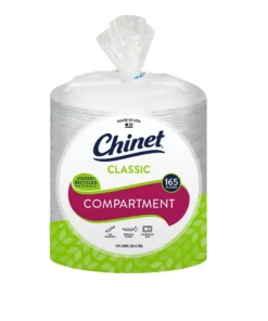 Chinet Classic White 10-3/8 Dinner 3-Compartment Plates (165 ct.)