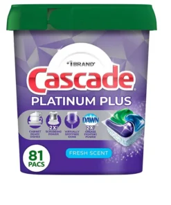 Cascade Platinum Plus ActionPacs Dishwasher Detergent Pods. Fresh Scent (81 ct.)