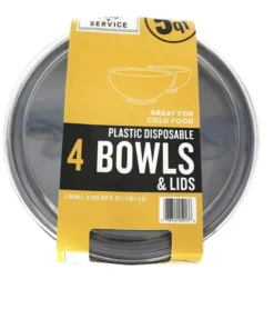 Member's Mark 5-qt. Plastic Disposable Bowl & Lid Set (4 pk.)