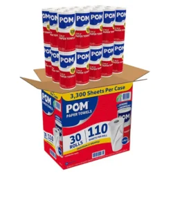 POM Individually Wrapped 2-Ply Paper Towels (110 sheets/roll. 30 rolls)