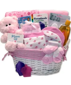Simply Baby Necessities Gift Basket in Pink