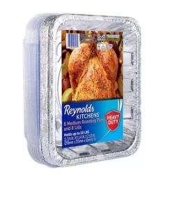 Reynolds Kitchens Aluminum 10 lb. Roaster with Lids. 12 x 9 x 3 (8 ct.)