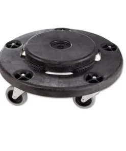 Rubbermaid Commercial Brute Round Twist On/Off Trash Can Dolly. 250 lb. capacity (Black)